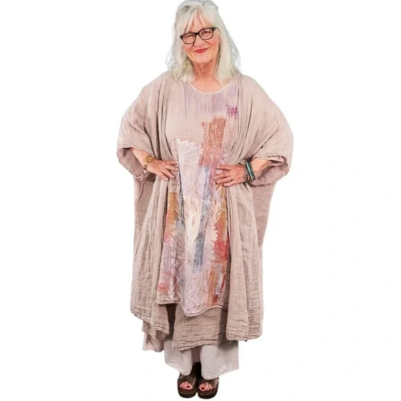 Blue Fish Wave Dress Natural Pink - Picture 3 of 14